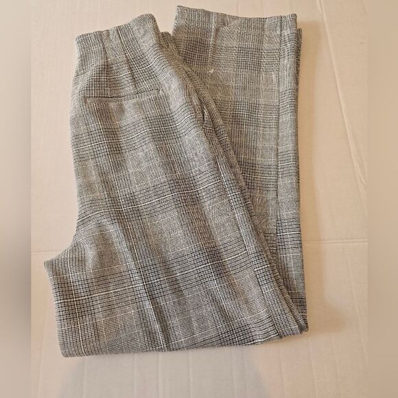 H&M Pleated Checkered Trouser Pants Size  4 - Picture 1 of 12